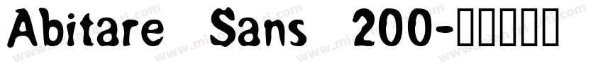 Abitare Sans 200字体转换